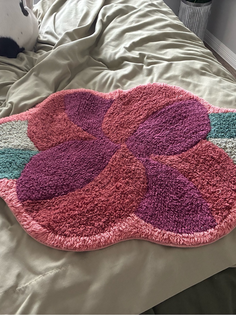 Opalhouse Pink and Purple Floral Shag Bath Mat